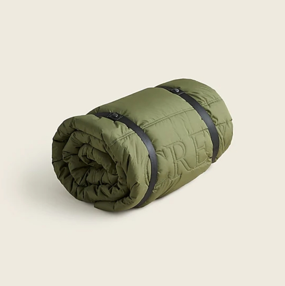 🔥J.Crew Quilted Self-Storing PUFFER Car Blanket w/PrimaLoft NWT!🔥